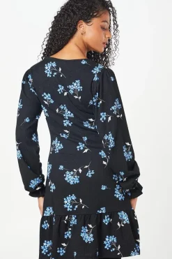 Tall Floral Ruffle Hem Mini Dress