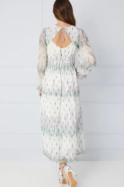 Tall Glitter Floral Printed Midi Dress