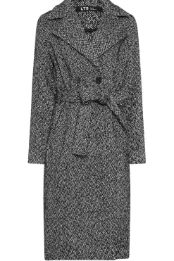 Tall Herringbone Midi Coat