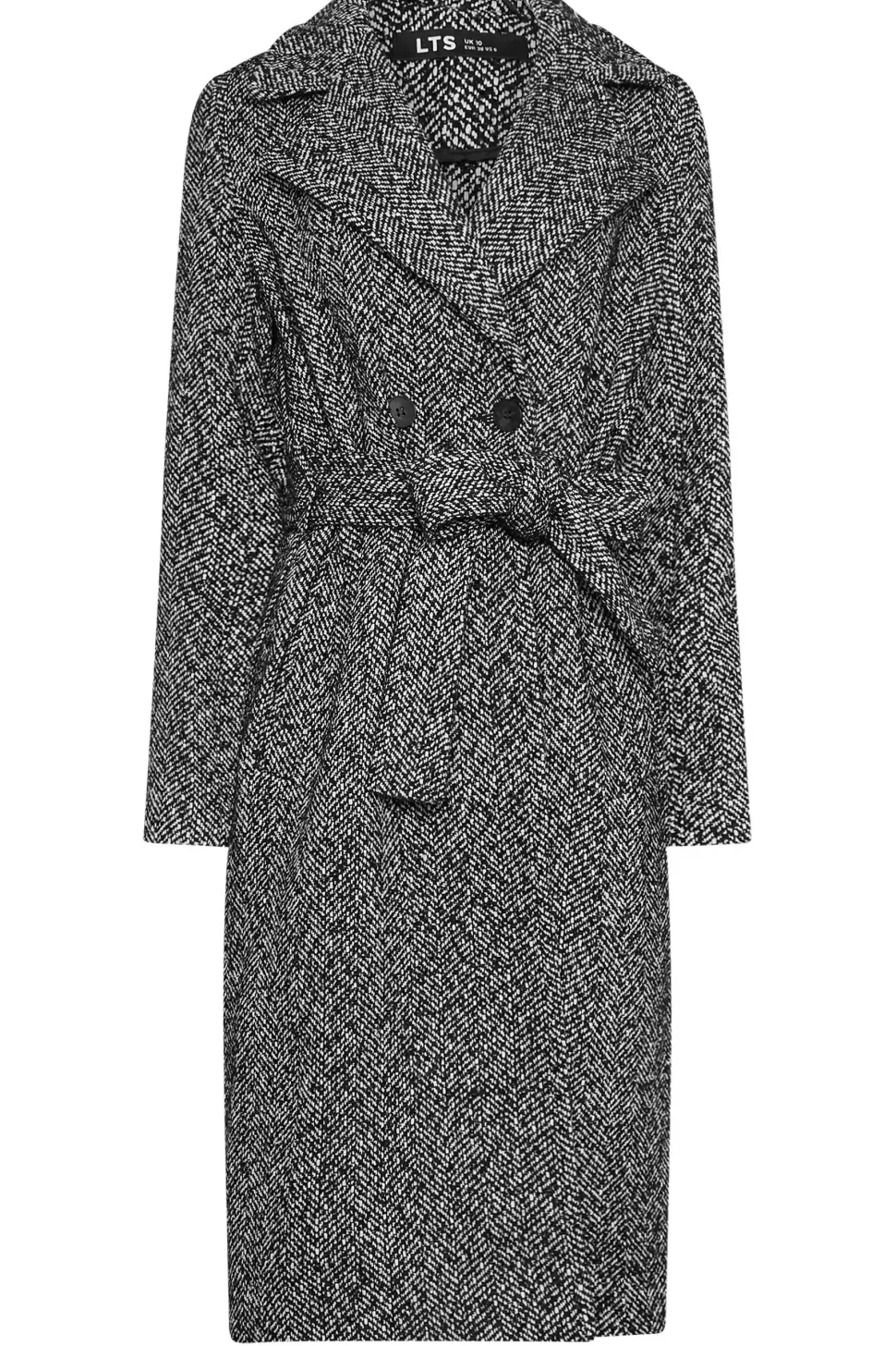 Tall Herringbone Midi Coat