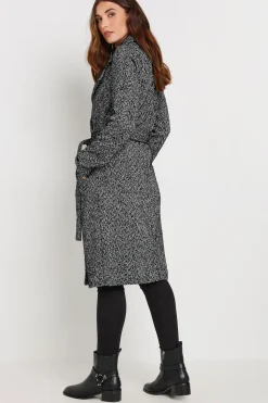 Tall Herringbone Midi Coat