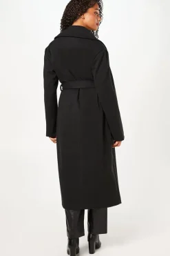 Tall Herringbone Stripe Wrap Coat
