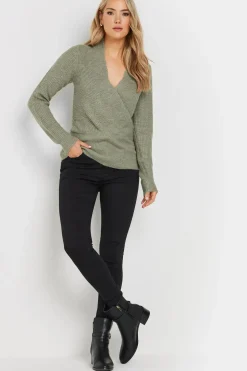 Tall Knitted Wrap Jumper