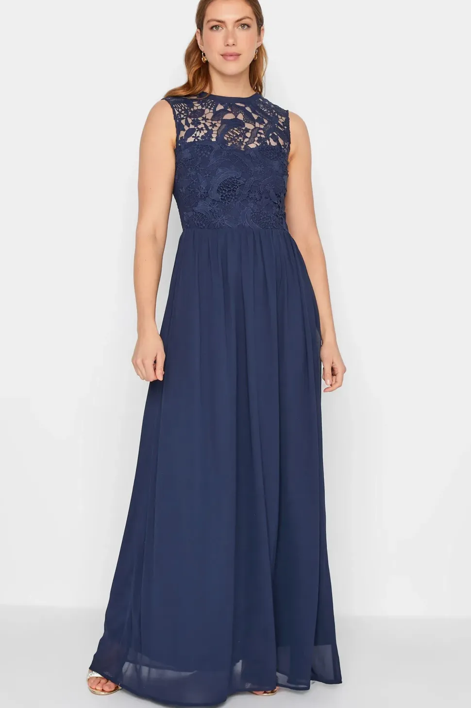 Tall Lace Chiffon Maxi Dress
