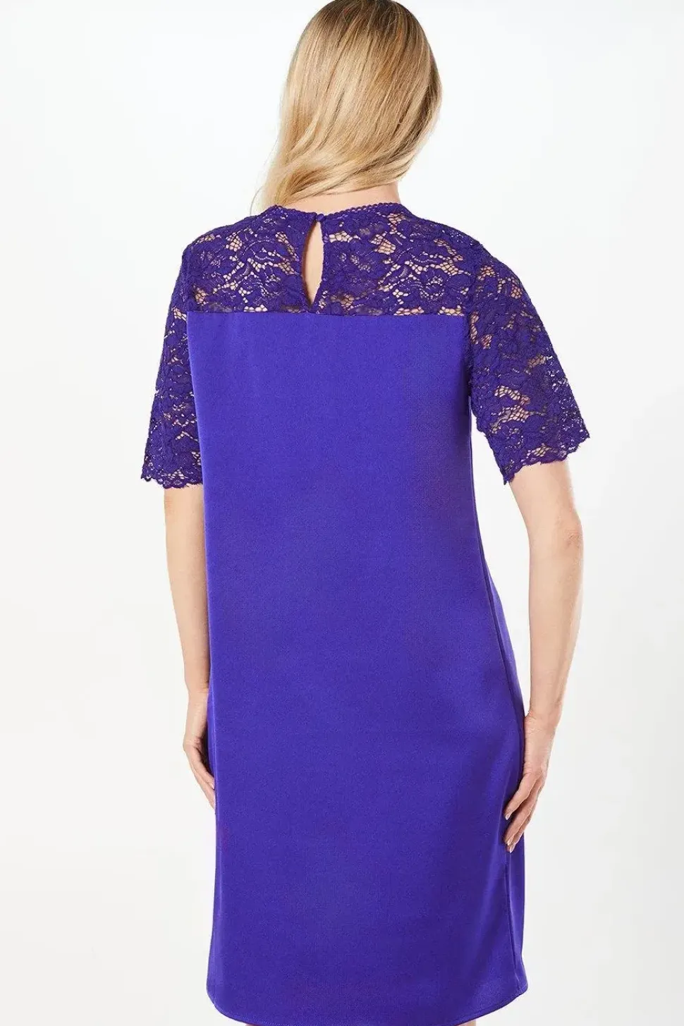 Tall Lace Short Sleeve Shift Dress