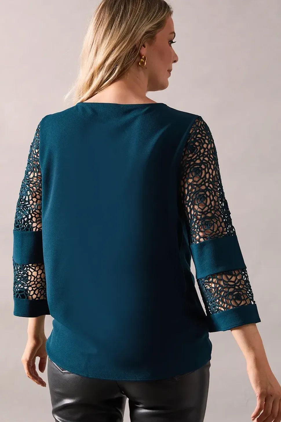 Tall Lace Sleeve Blouse