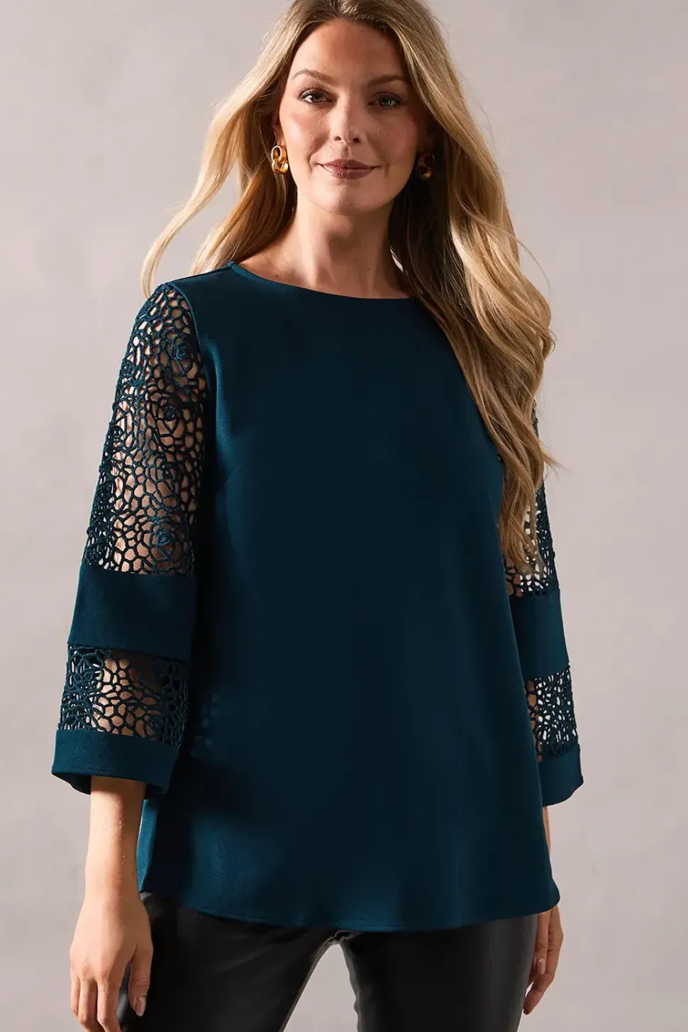 Tall Lace Sleeve Blouse