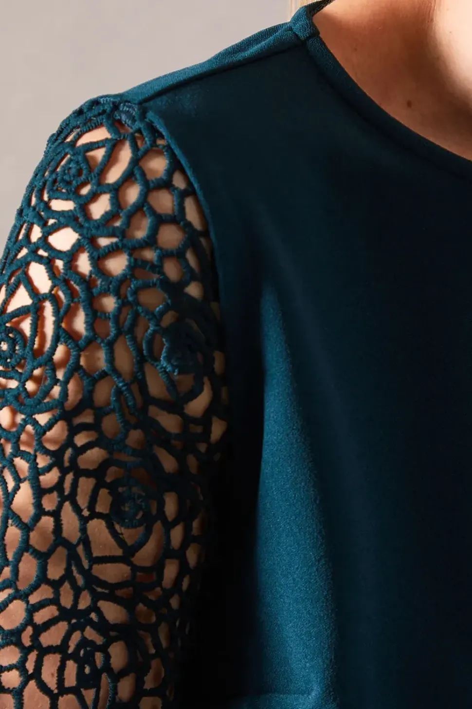 Tall Lace Sleeve Blouse