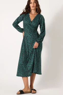 Tall Leopard Print Wrap Dress