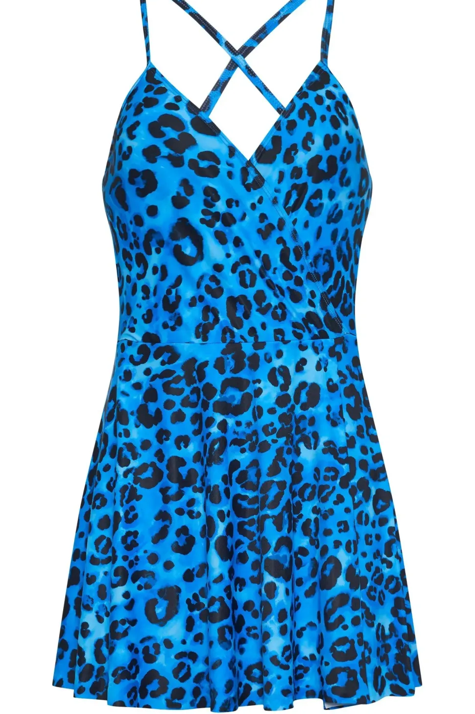 Tall Leopard Print Wrap Swim Dress