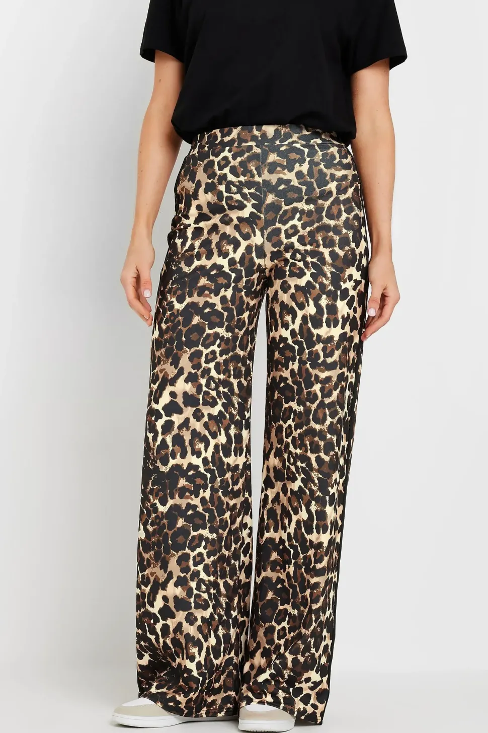 Tall Leopard Wide Leg Trousers