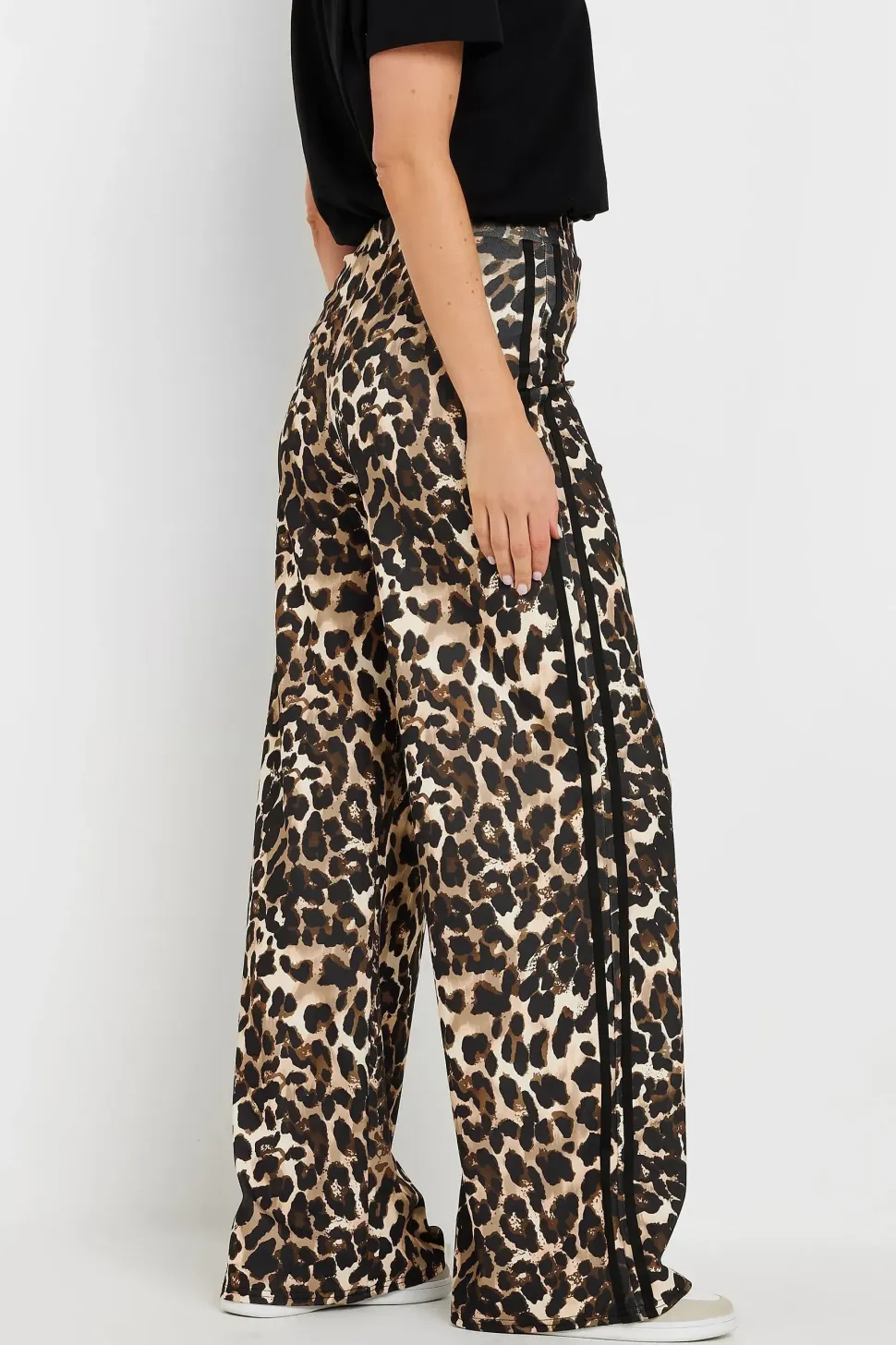 Tall Leopard Wide Leg Trousers