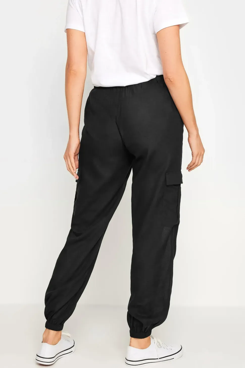 Tall Linen Cargo Trousers