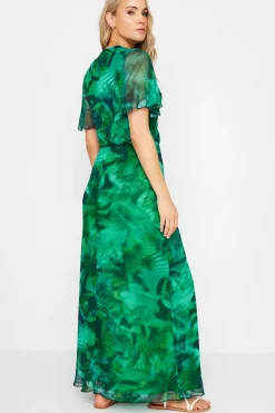 Tall Mesh Wrap Maxi Dress