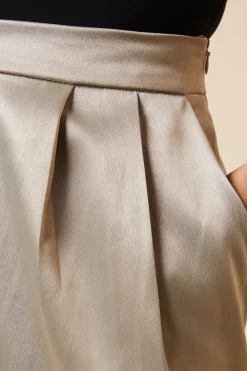 Tall Metallic Wide Leg Trouser