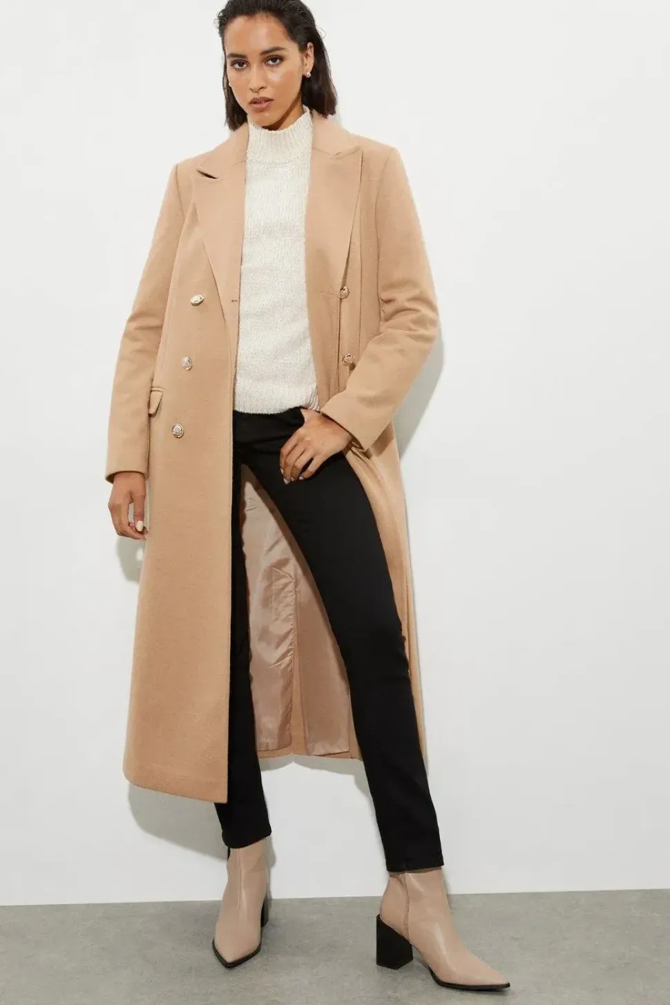Tall Military Double Breasted Maxi Coat