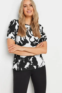 Tall Monochromatic Floral Print Top
