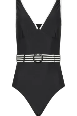 Tall Monochrome Belted Swimsuit
