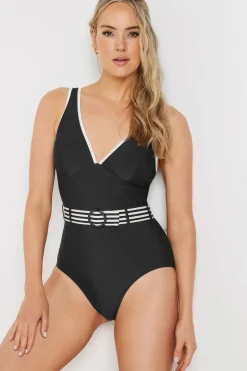 Tall Monochrome Belted Swimsuit