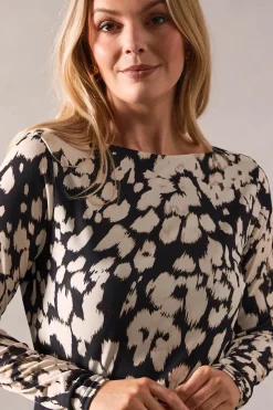 Tall Mono Scratch Print Jersey Shift Dress
