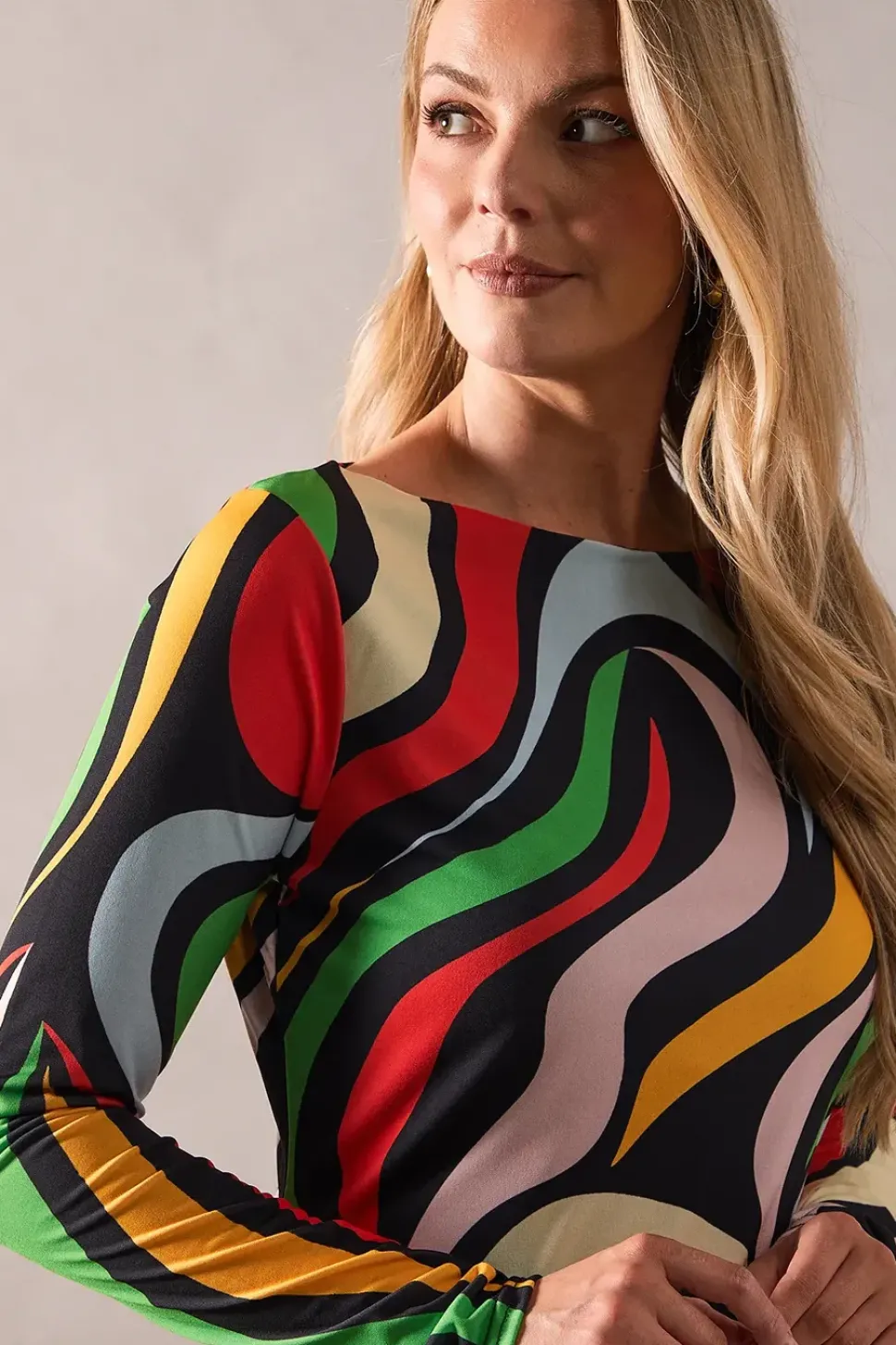 Tall Multi Swirl Print Jersey Shift Dress