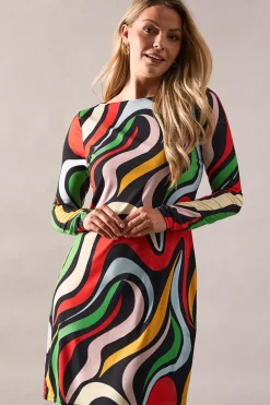 Tall Multi Swirl Print Jersey Shift Dress