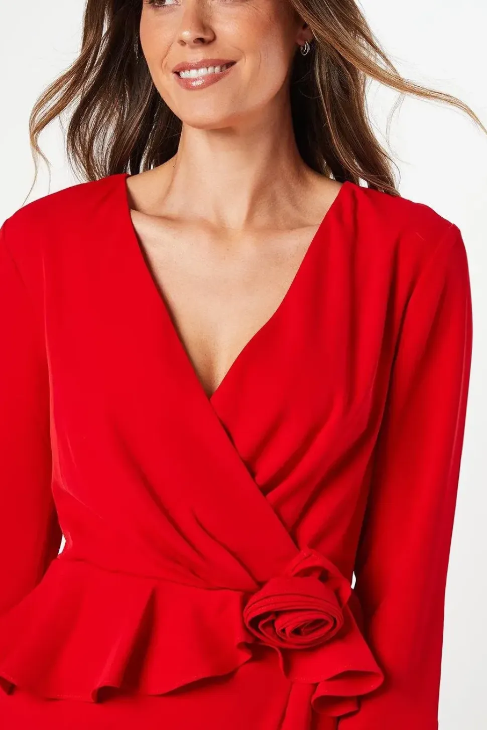 Tall Occasion Corsage Tailored Midi Dress