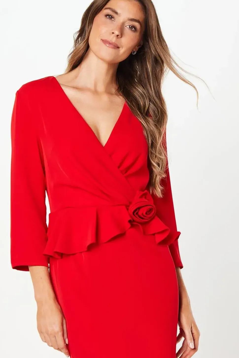 Tall Occasion Corsage Tailored Midi Dress