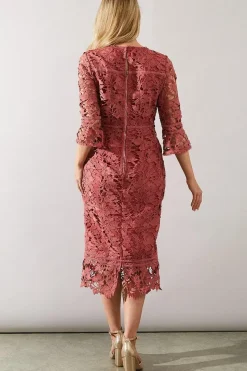 Tall Occasion Corsage Tailored Midi Dress