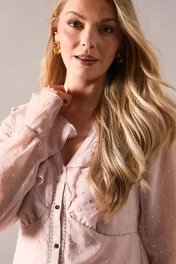 Tall Occasion Dobby Ruffle Blouse