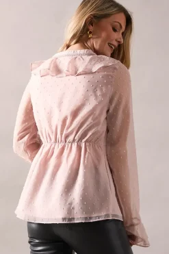 Tall Occasion Dobby Ruffle Blouse
