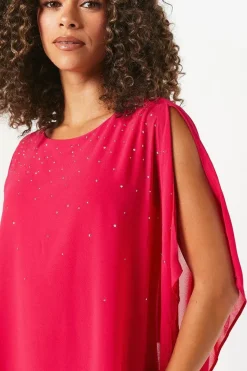 Tall Occasion Hotfix Overlay Formal Midi Dress