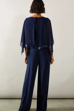 Tall Occasion Sequin Overlay Jumpsuit