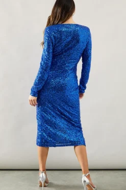 Tall Occasion Sequin Twist Pencil Dress