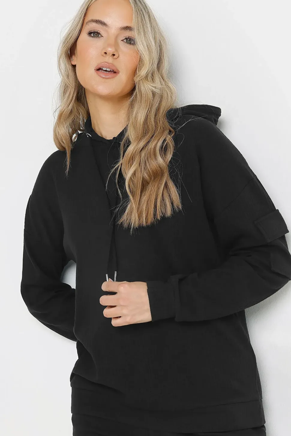 Tall Ribbed Cargo Hoodie