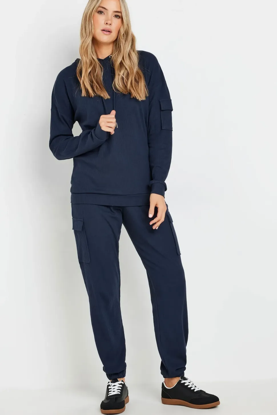 Tall Ribbed Cargo Joggers