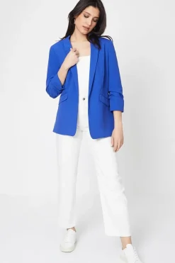 Tall Ruched Sleeve Blazer