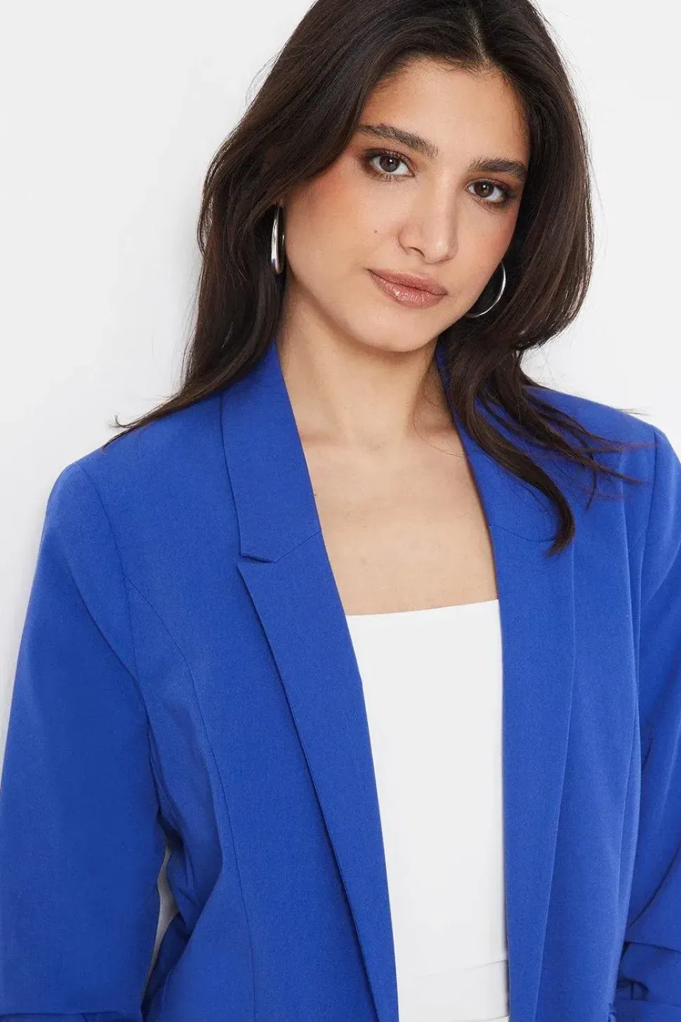 Tall Ruched Sleeve Blazer