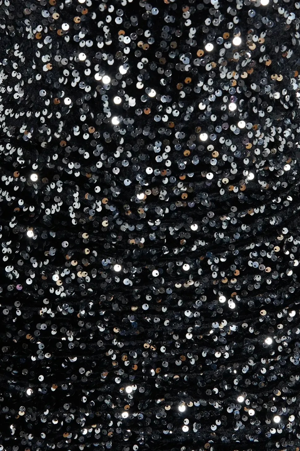 Tall Ruched Velvet Sequin Mini Dress