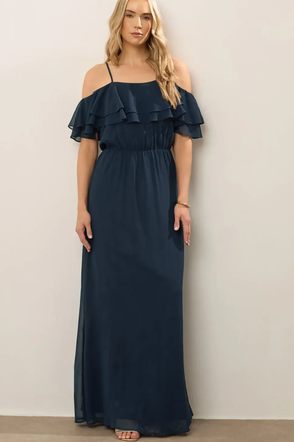 Tall Ruffle Front Maxi Dress
