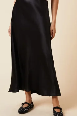 Tall Satin Bias Midi Skirt