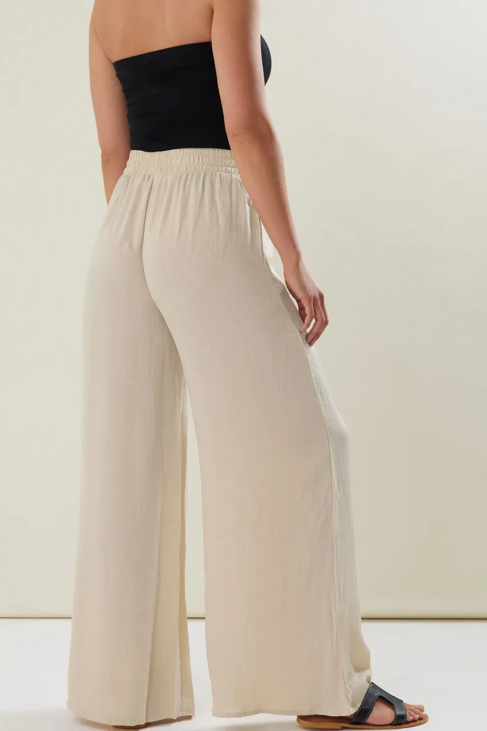 Tall Satin Wide Leg Trousers