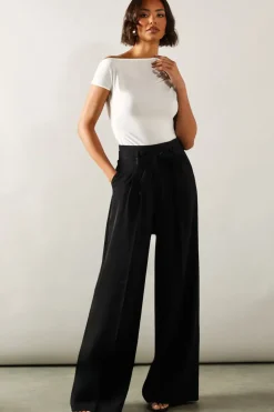Tall Self Belted Wide Leg Trouser