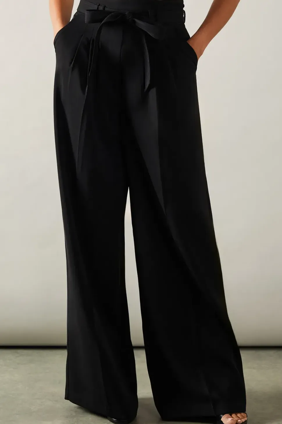 Tall Self Belted Wide Leg Trouser