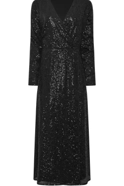 Tall Sequin Wrap Dress