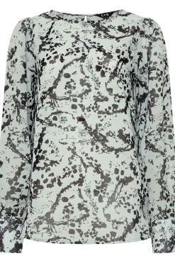 Tall Sheer Abstract Blouse