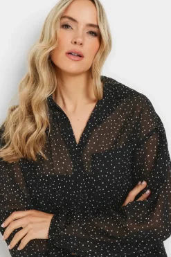 Tall Sheer Spot Blouse