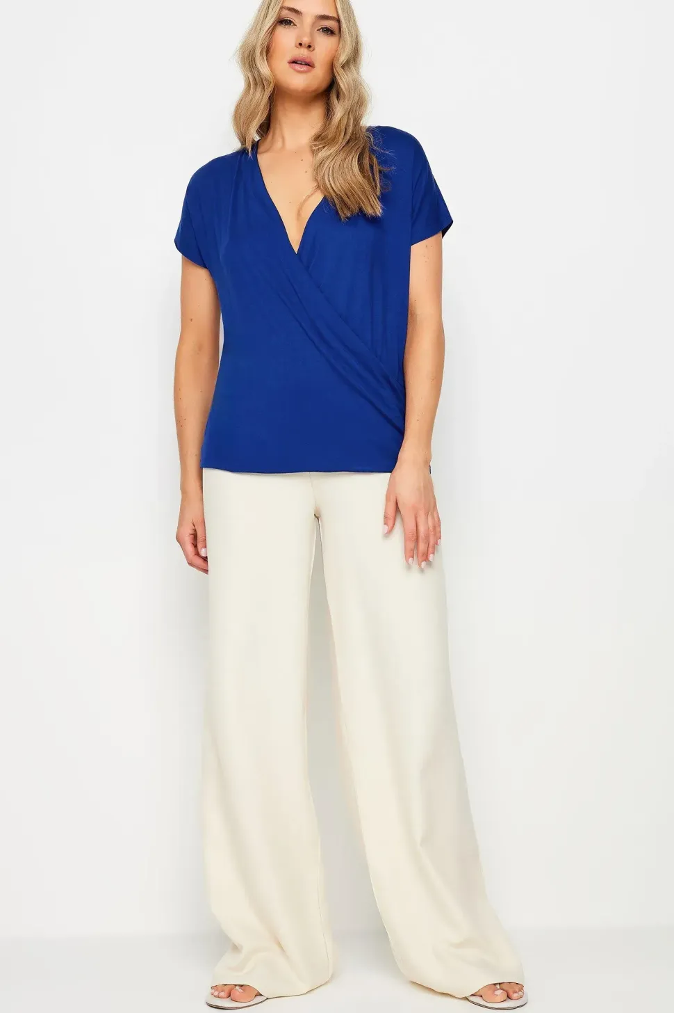 Tall Short Sleeve Wrap Top