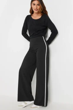 Tall Side Stripe Scuba Wide Leg Trousers