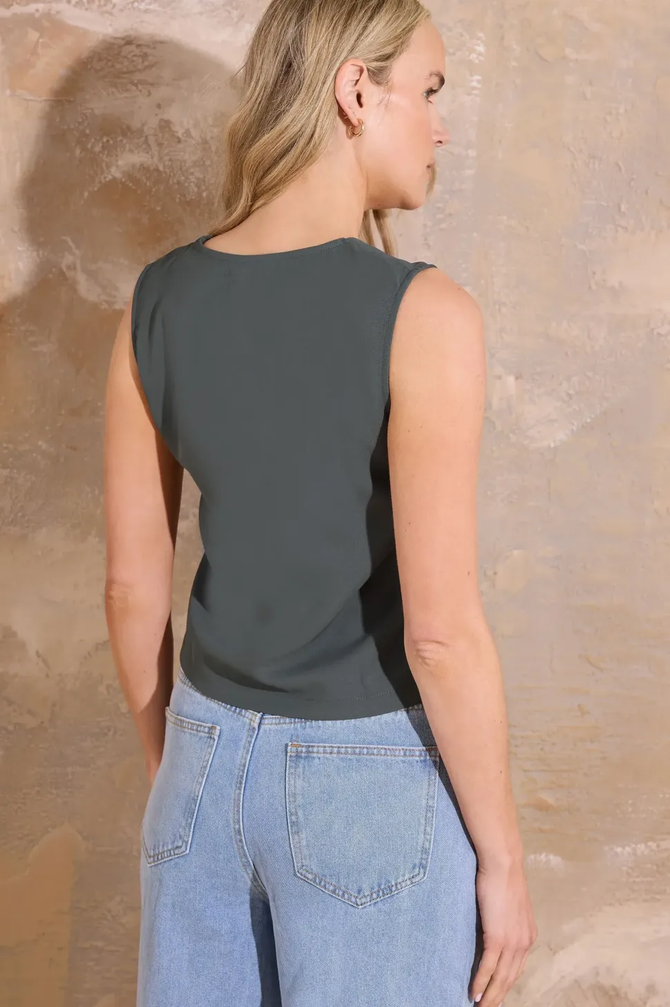 Tall Sleeveless Waistcoat Top